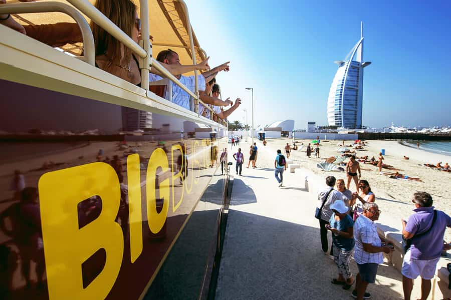 5-Day Pass: Hop-On Hop-Off, Lost World Aquarium, Dubai Frame - Cruise Dubai Creek with pizza and soft drinks