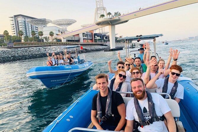 90 Minutes Speedboat Tour Dubai Marina, Burj Al Arab and Atlantis - Leaving Dubai Marina among the towers