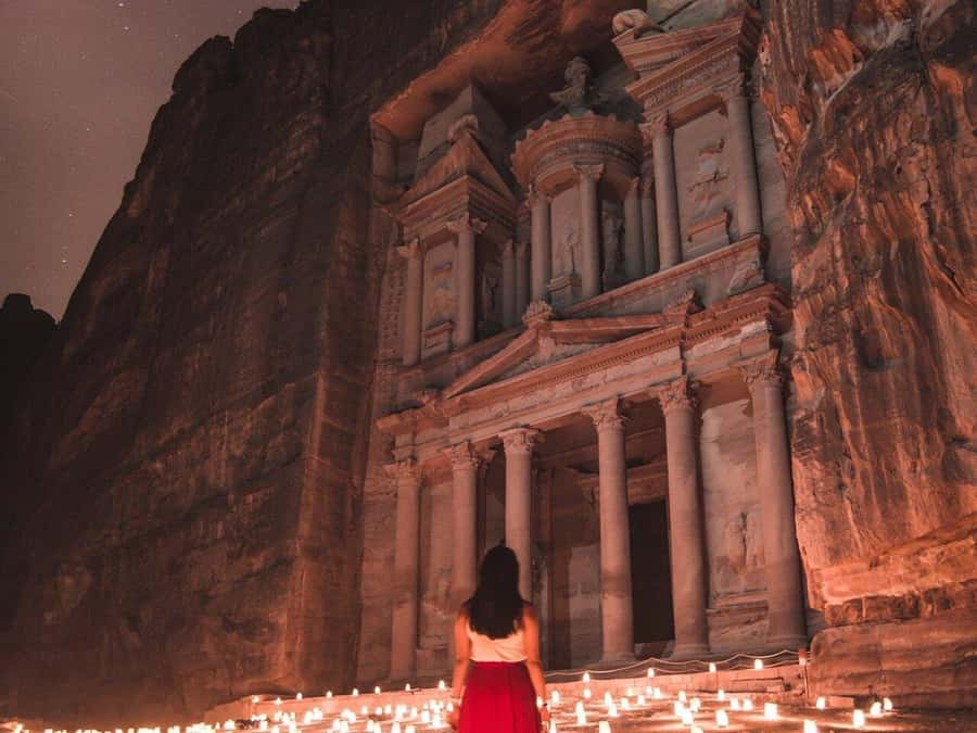 Amman: Petra by Night Tour with Optional Day Visit - Petra by day: the route through the rock city