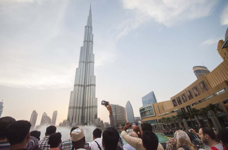 Burj Khalifa Ticket with 1-Way Transfer - The entrance route and multimedia displays