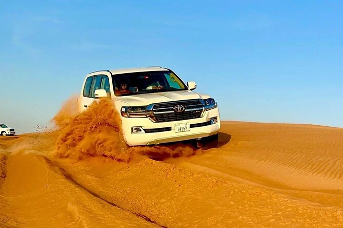 Desert Safari Dubai with BBQ Dinner & Camel Ride - Sandboarding and the sunset photo stop