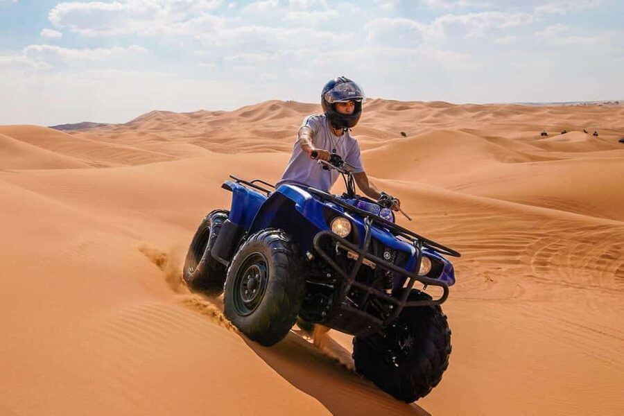 Desert Safari Dubai with Camel Ride, Sandboarding & Dinner - The High-Speed Start: Dune Bashing in a 4x4