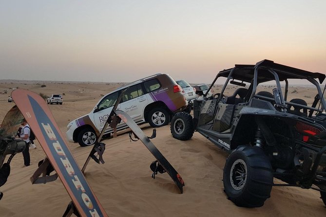 Desert Safari Evening Tours:- Special Rides, BBQ Buffet ,Live Entertainment - Sandboarding and the short camel ride