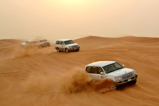 Desert Safari Experience with Dune Bashing and Dinner in Dubai - Dune bashing and sunset photo stops