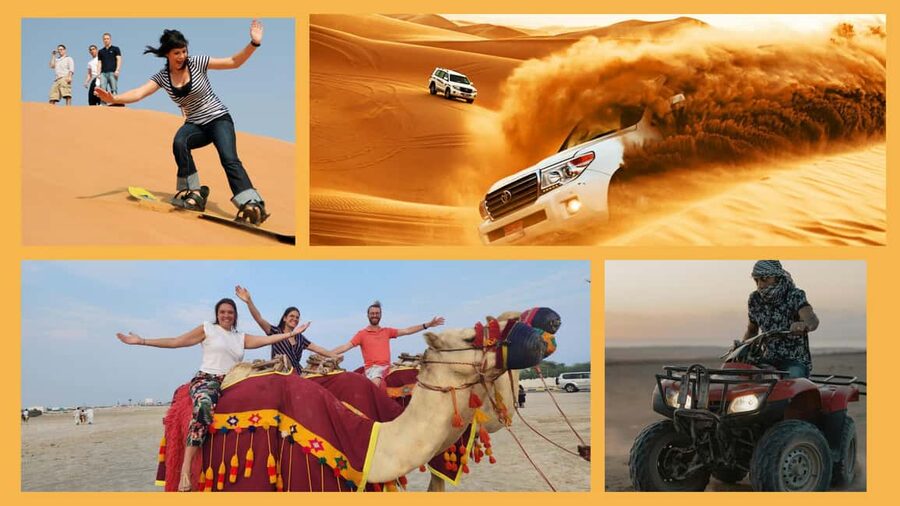 Desert Safari, QuadBike,Dune buggy, Sandboarding & CamelRide - Key points before you book