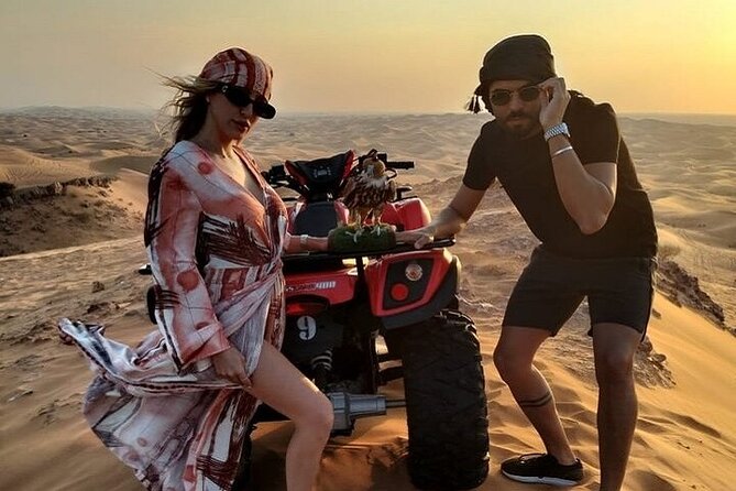 Desert Safari With BBQ Dinner, Quad Ride And And Sand-boarding - Sandboarding, camel riding, and the photo stops