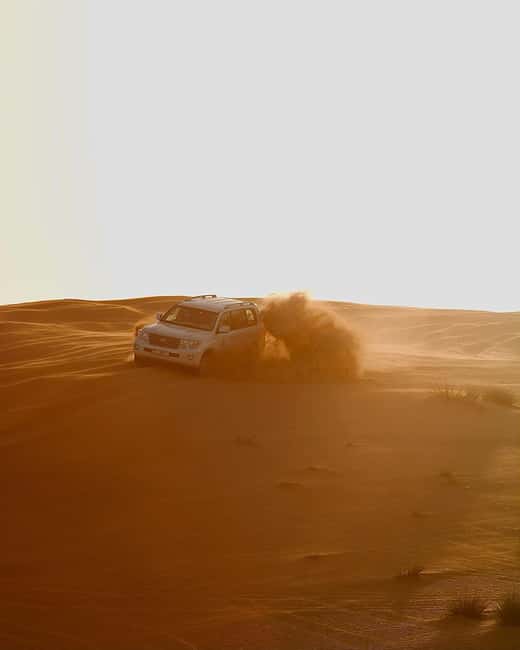 Doha Desert Excursion, Camel Ride, Inland sea, Sandboarding - Leaving Doha in an air-conditioned 4x4