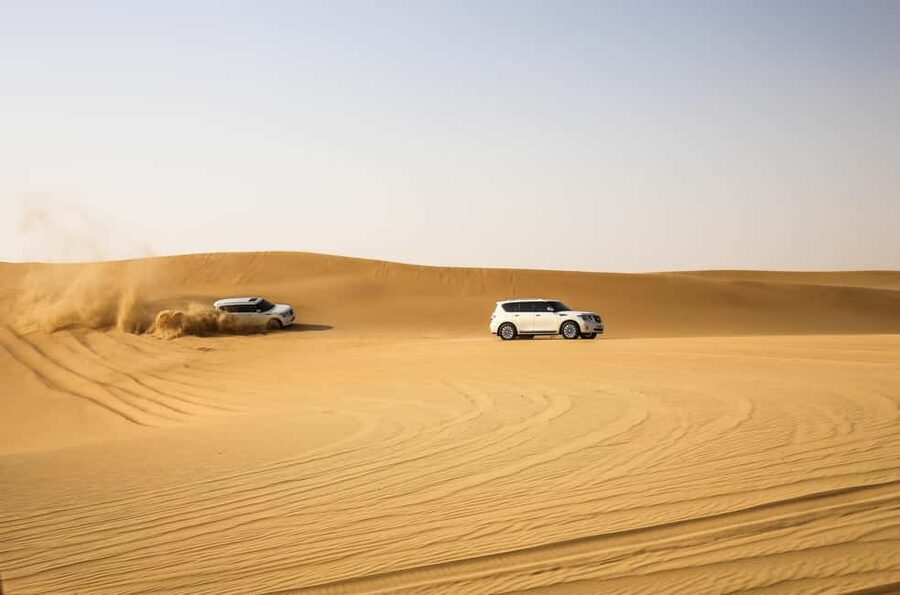 Doha Desert Excursion, Camel Ride, Inland sea, Sandboarding - Dune bashing: the fastest part of the day