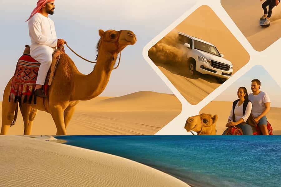 Doha Desert Safari, Camel Ride, Sandboarding & Inland Sea - Dune bashing is the main event
