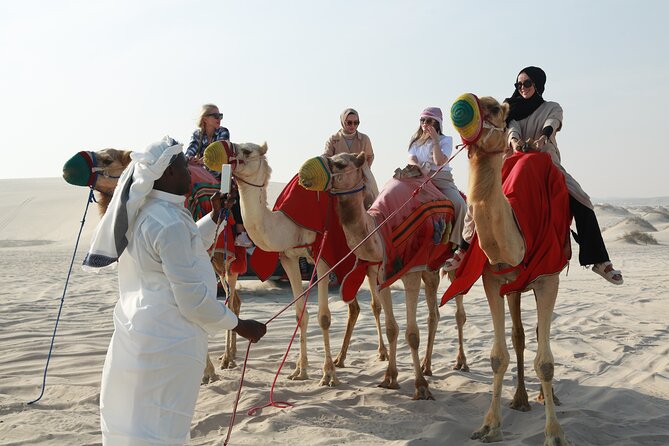 Doha Desert Safari Dune Bashing Camel Ride Sandboarding - The Inland Sea is the visual high point