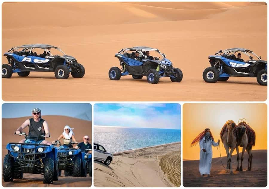 Doha: Desert Safari, Quad Bike, Camel Ride & Inland Sea Tour - Camel riding and a short Bedouin-style stop
