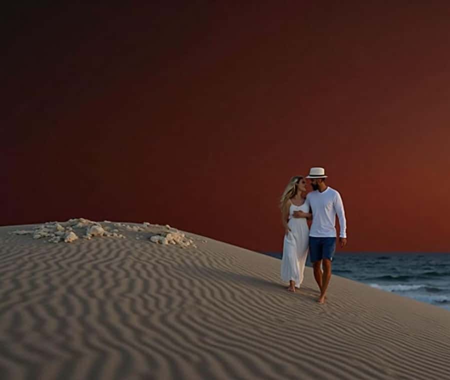 Doha: Night Inland Sea Desert Safari with Full Activities - Sandboarding on soft golden dunes