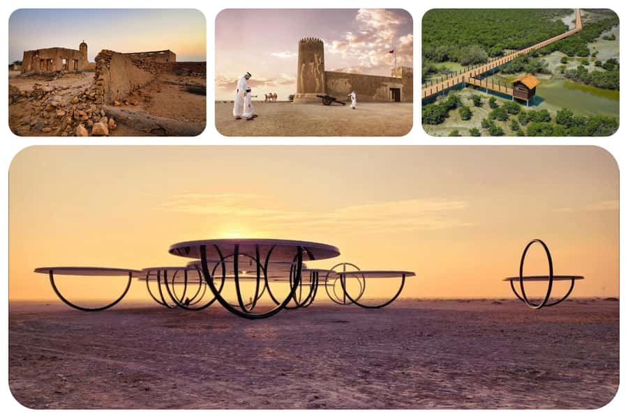 Doha: North Qatar Tour, Mangroves, & Zubara Fort and purple - Purple Island and Qatar’s northeastern coast
