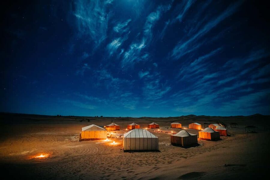 Doha: Overnight Desert Safari with Dinner and Breakfast - The camel ride and the start of dune bashing