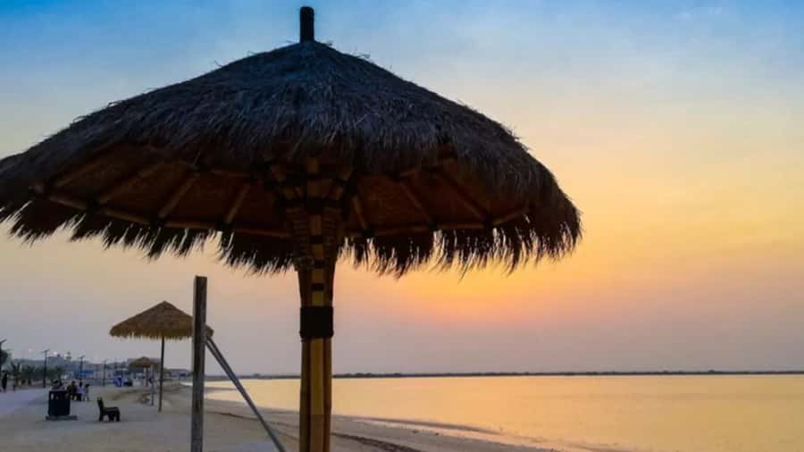 Doha: Private North Qatar Tour, Mangroves, & Zubara Fort - Zakheera Beach and the northern shoreline