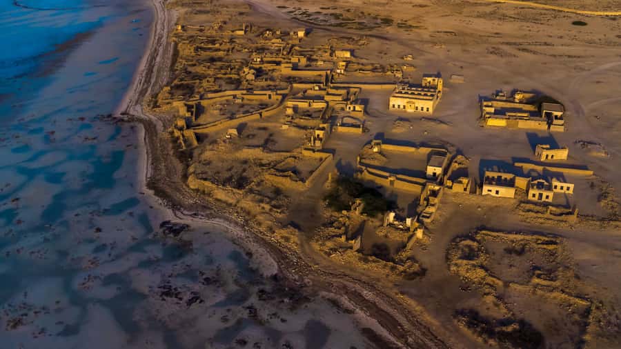 Doha: Private North Qatar Tour, Mangroves, & Zubara Fort - Purple Island and the mangrove setting