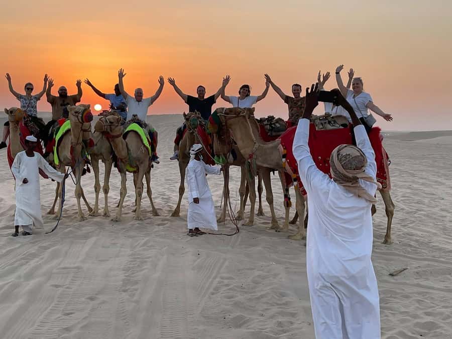 Doha: Sunset Safari, Dune Bashing, Sandboarding & Camel Ride - The camel camp: a short taste of desert travel