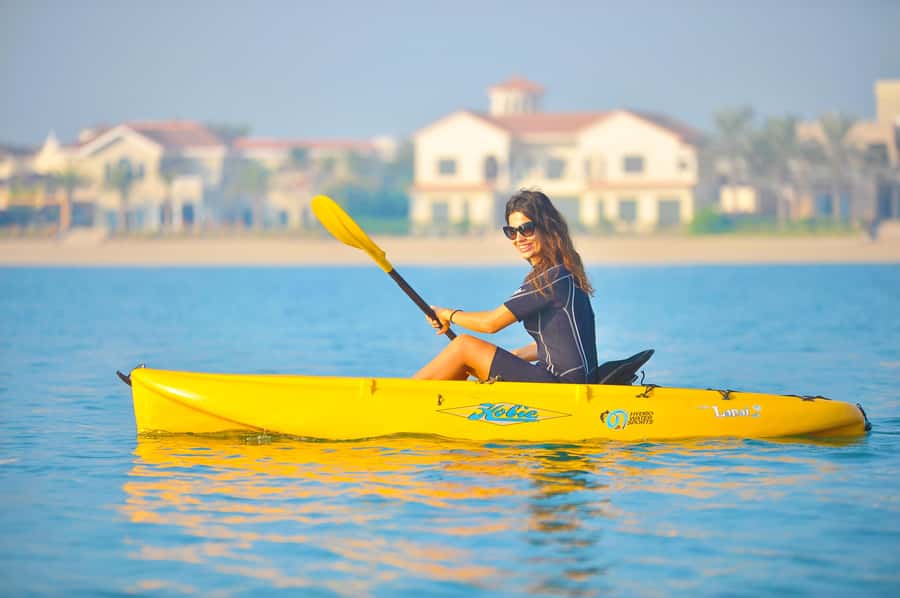 Dubai: 1-hour Kayaking or Stand Up Paddle at Dukes The Palm - Setting out from Dukes The Palm