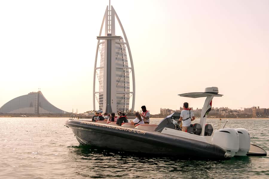 Dubai: 100-Min Speed Boat Tour, Atlantis & Burj Al Arab View - Bluewaters Island and Ain Dubai