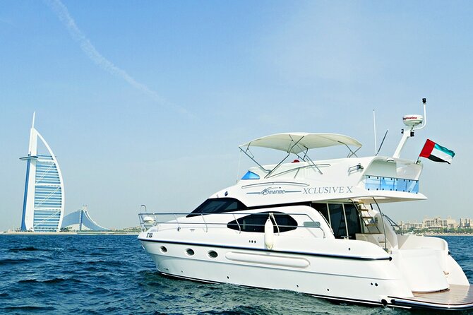 Dubai 3 Hour Private Luxury Yacht Charter with Jet Ski Option - Bluewaters Island and Ain Dubai from the water