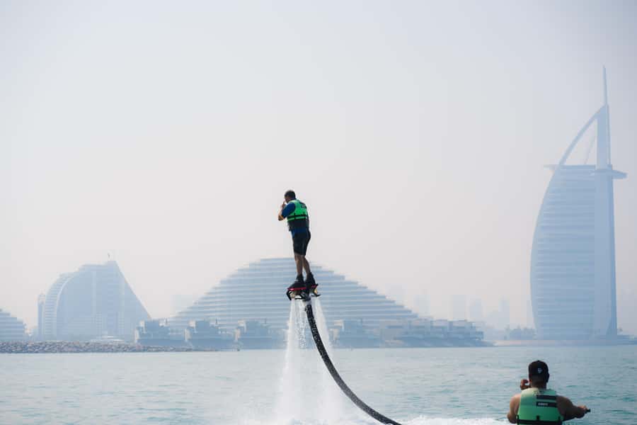 Dubai: 30-minute Flyboard with Instructor and Free Ice Cream - Umm Suqeim from the water