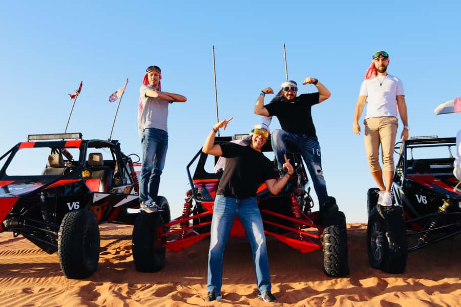 Dubai: 3000cc V6 Dune Buggy & Sandboarding -Private Tour - Getting ready for the 3000cc buggy