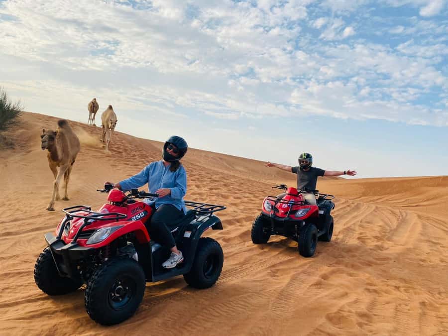 Dubai: Adventure Quad Bike Safari, Camel Ride & Refreshment - Getting from Dubai to the desert