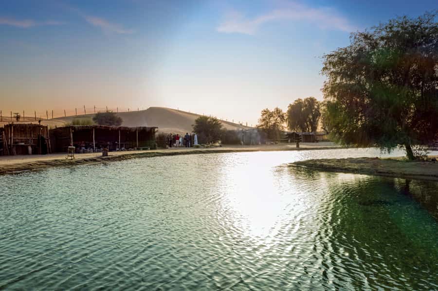 Dubai: Al Marmoom Oasis Safari, Animal Spotting & Breakfast - Bedouin village coffee and traditional clothing