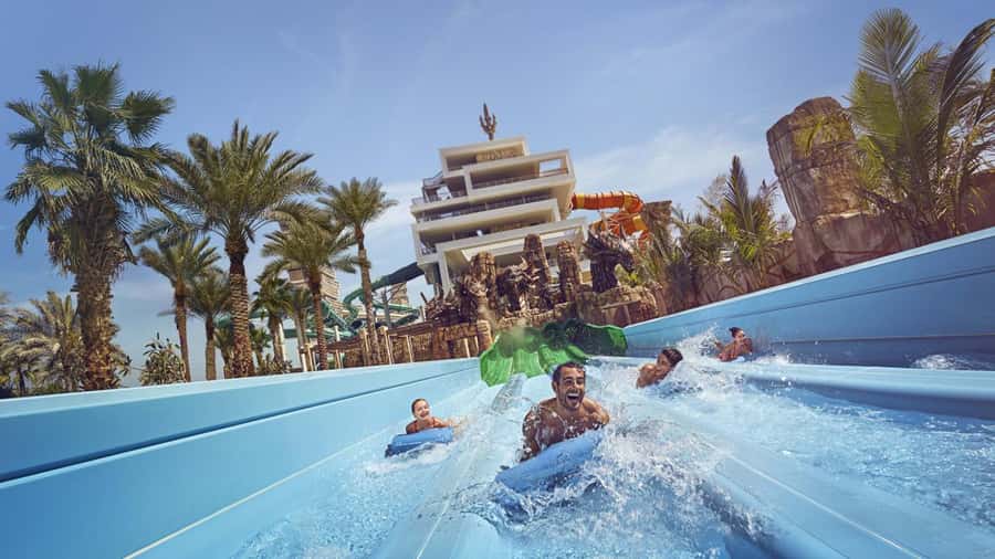 Dubai: Aquaventure World AquaXpress Fast-Pass Only - Three towers, high-speed slides, and repeat rides