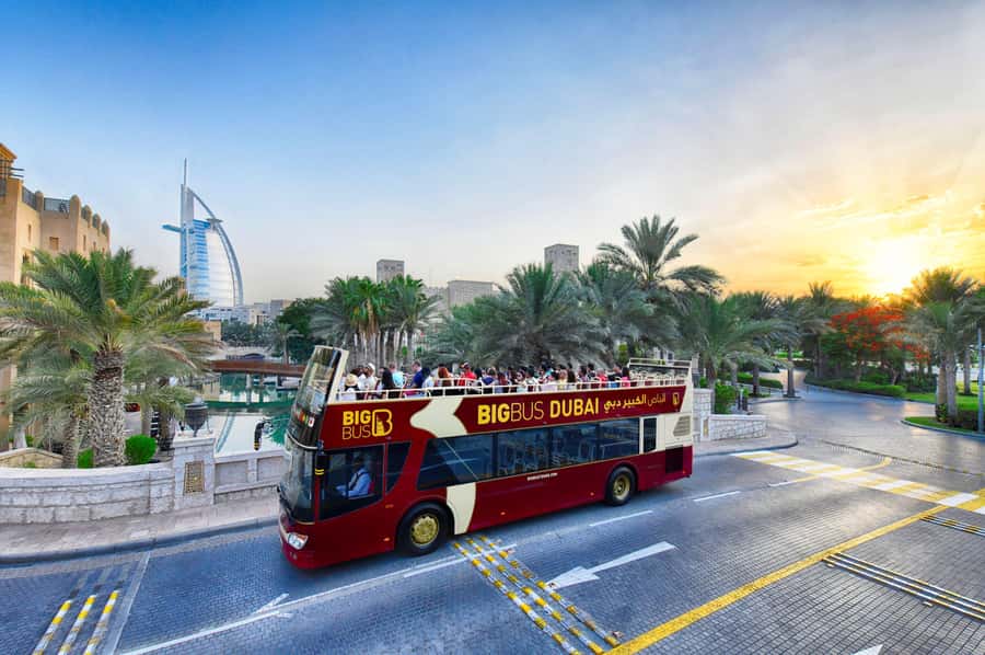 Dubai: Big Bus Hop-On Hop-Off Tour & Optional Dhow Cruise - The blue route, from Sheikh Zayed Road to Palm Jumeirah