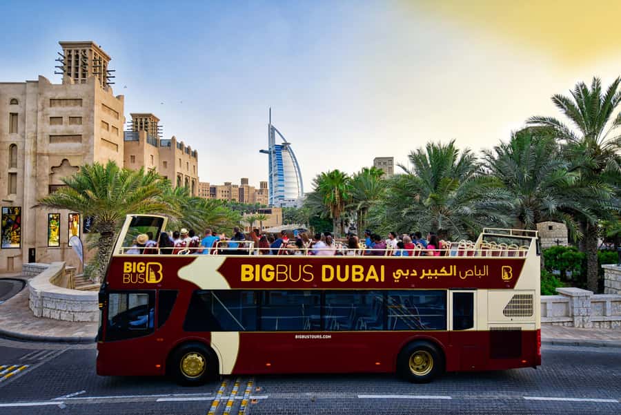 Dubai: Big Bus Panoramic Night Tour & Optional Dinner Cruise - Dubai Harbour, the Palm, and Atlantis