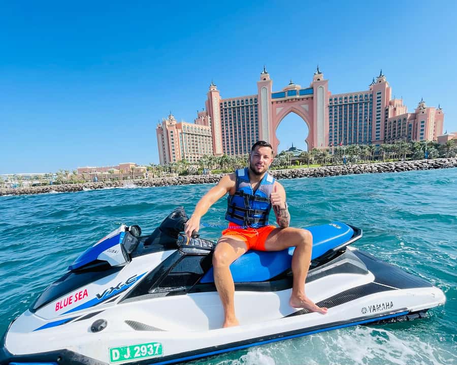 Dubai: Burj Al Arab and Atlantis Jet Ski Tour - Riding from Umm Suqeim toward Dubai’s famous skyline