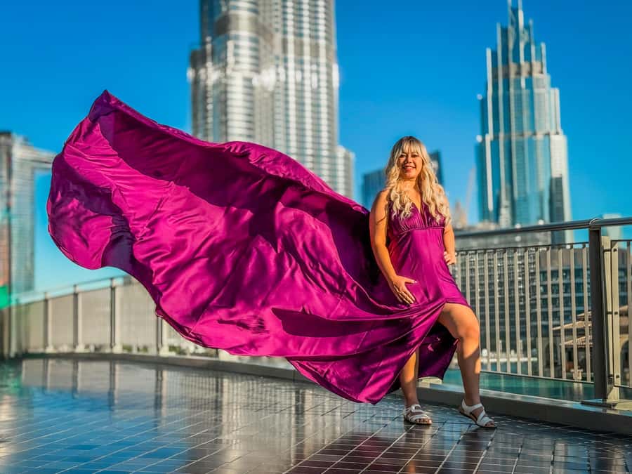 Dubai: Burj Khalifa Flying Dress Videography Shoot - What you receive within 24 hours