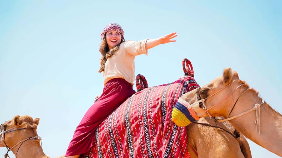 Dubai: Desert Camel Ride with Live Shows & BBQ Buffet Dinner - A Bedouin-style camp with simple cultural activities