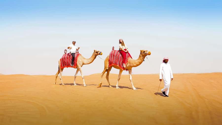 Dubai: Desert Camel Ride with Live Shows & BBQ Buffet Dinner - Safety briefing and the one-hour camel ride