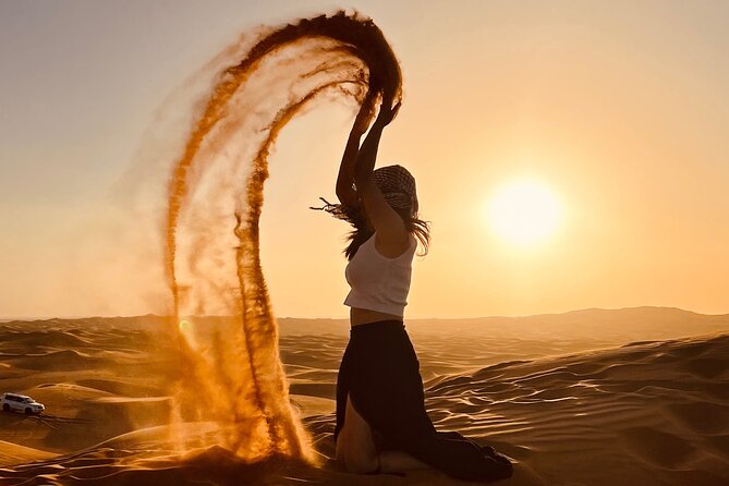 Dubai Desert Safari & Buffet Dinner and Camel ride with PRIVATE CAR - Red dunes and 20 to 35 minutes of dune bashing