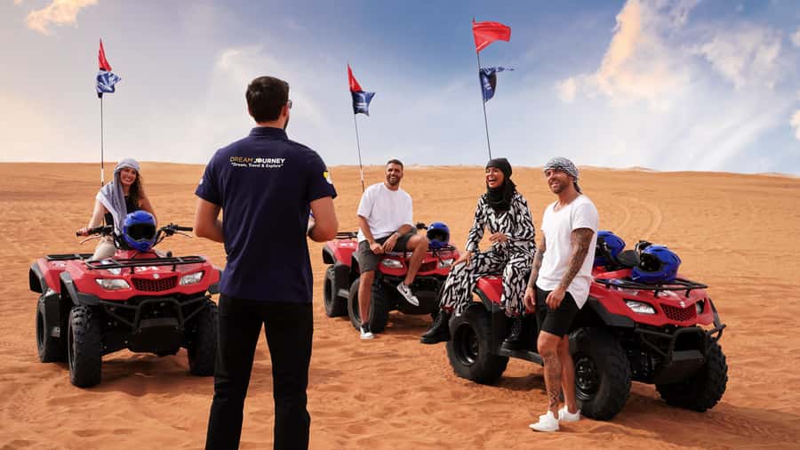 Dubai Desert Safari - Camel Ride, Sandboarding & 30 Min Quad - Shared or private 4x4?