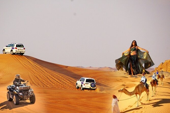 Dubai Desert Safari Dune Bashing, 60min ATV Quad, Camel Ride, BBQ - The Majlis camp and its slower rhythm