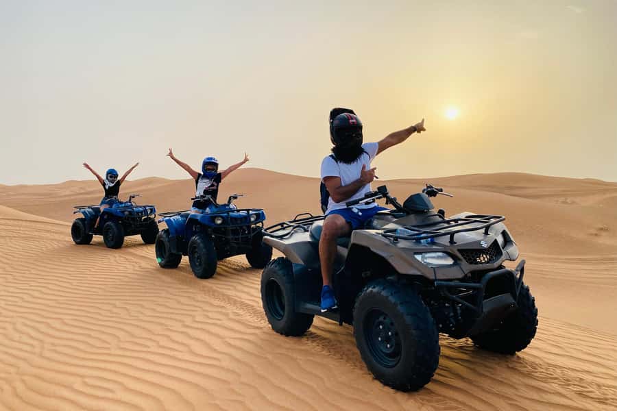 Dubai: Desert Safari, Quad Bike, Camel Ride & Al Khayma Camp - Dune bashing is the real adrenaline hit