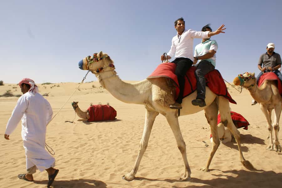 Dubai: Desert Safari, Quad Bike, Camel Ride and Sandboarding - Dune bashing in a 4WD Land Cruiser