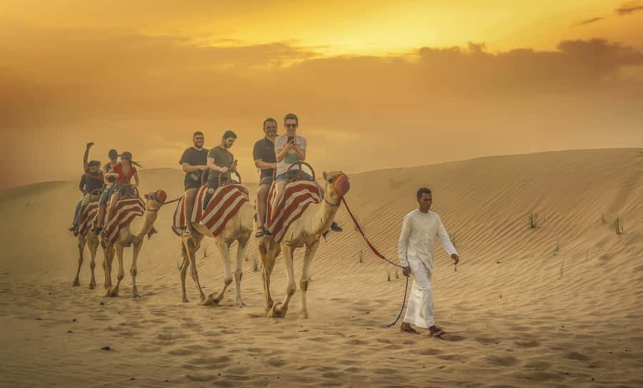 Dubai: Desert Safari, Quad Bike, Sandboarding, Camels & BBQ - The tire-pressure stop and optional quad biking