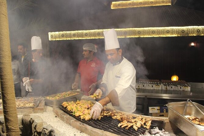 Dubai Desert Safari with BBQ And 4W Land Cruiser Dune Bashing Experience - BBQ buffet dinner and evening entertainment