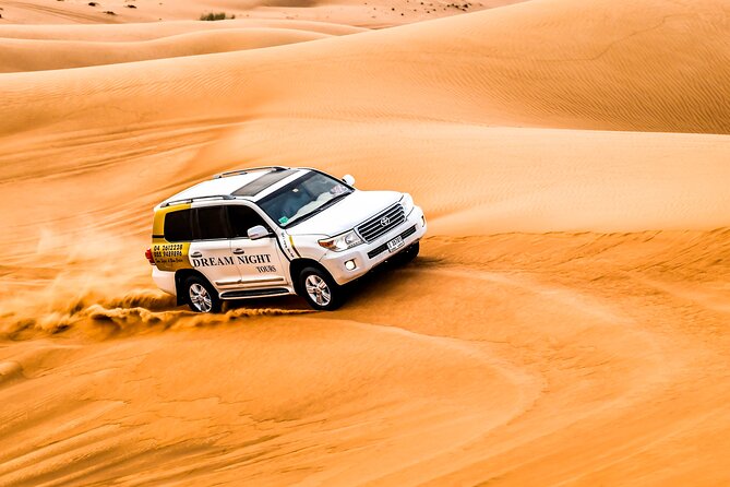 Dubai Desert Safari With Dune Bashing, Camel Ride & BBQ Dinner - BBQ dinner, vegetarian food, and the premium upgrade