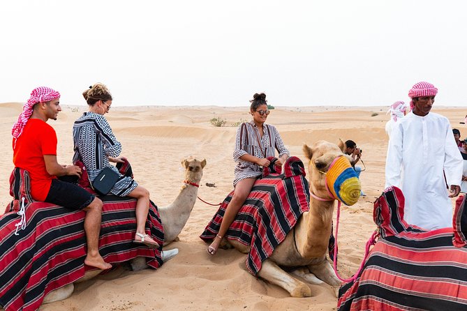 Dubai Desert Safari with Quads, BBQ Dinner, Camel ride, & Shows - Dune bashing as the sun drops