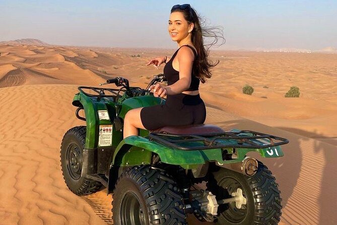 Dubai Dunes Safari With Quad Bike, Camel Ride, BBQ Dinner & Live Shows - The afternoon begins with a 4x4 pickup