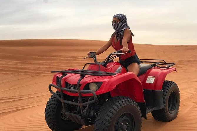 Dubai Dunes Safari With Quad Bike, Camel Ride, BBQ Dinner & Live Shows - Camel riding works best at sunset