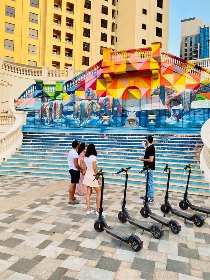 Dubai: E-Scooter Guided Tour of Marina, JBR & Bluewaters - Starting at Dorrabay and Getting Comfortable