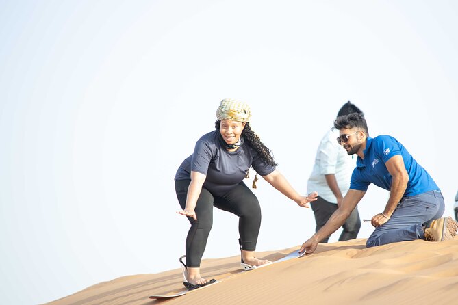 Dubai Half-day Red Dunes bashing with Sandboarding, Camel &Falcon - A short camel ride with a slower pace