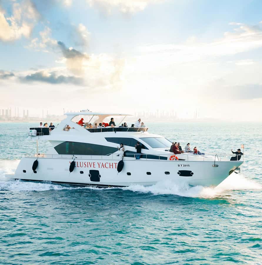 Dubai Harbor: Luxury Yacht Tour with BBQ Options - Leaving Dubai Harbour for the marina