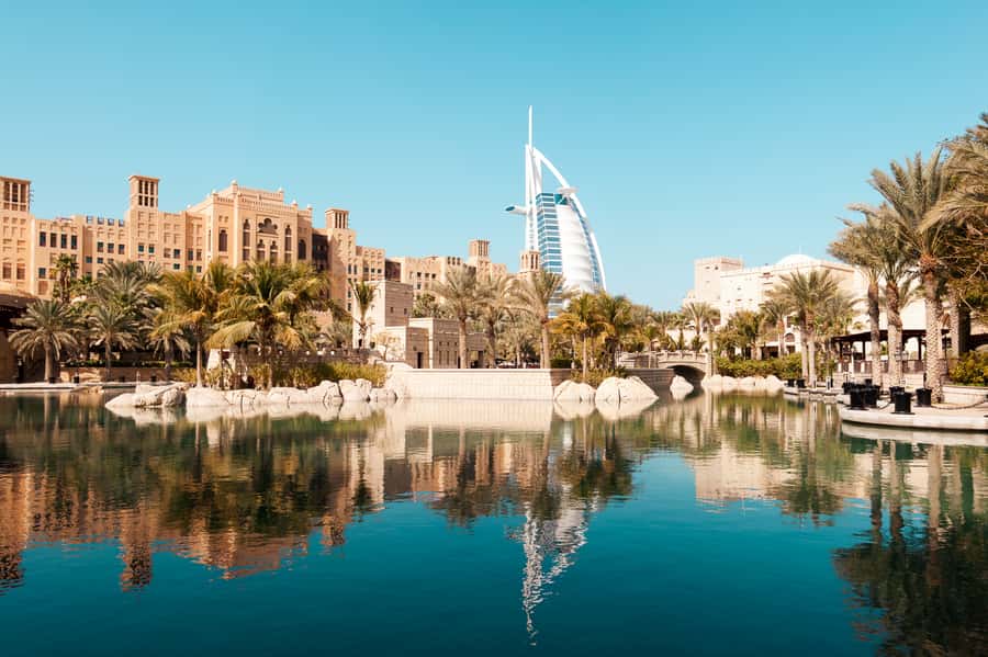 Dubai Heritage & Burj Khalifa Experience - Starting with Jumeirah Beach and its famous silhouettes
